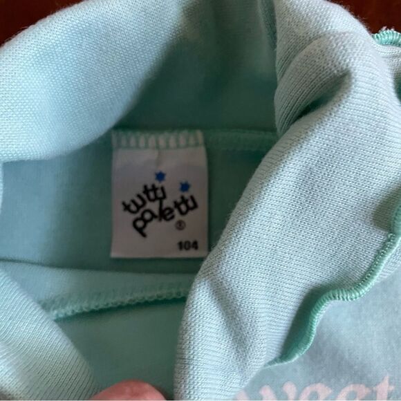 Tutti Paletti Little Girls Cotton Turtle Neck Sweater/ Long Sleeved T-Shirt 4T - Picture 4 of 6